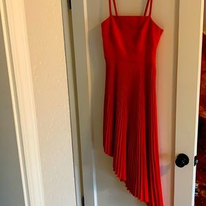 Milky Red Formal pleated Eliza dress